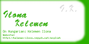 ilona kelemen business card